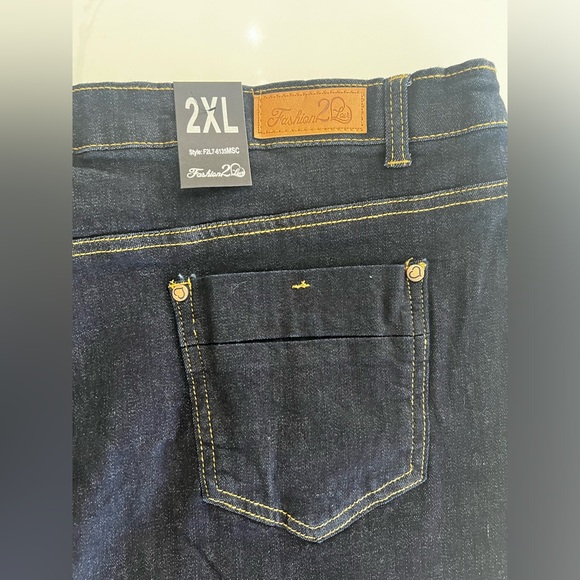 NWT FASHION2LOVE DARK DENIM STRETCHY PENCIL SKIRT SIZE 2xl - Picture 5 of 8